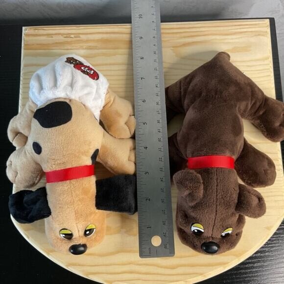 Retro Pound Puppies Plush Dog Pair With Collars & Diaper - Picture 6 of 6